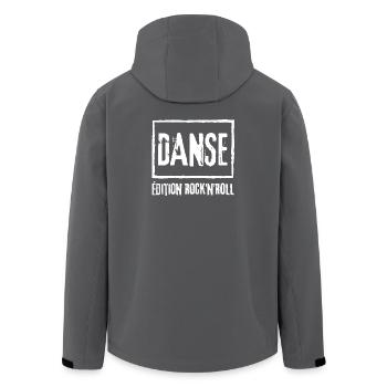 DANCE Rock Edition - Men’s Recycled Softshell Jacket by Stanley/Stella - anthracite - Back - AI Model Male 185 light (185cm)