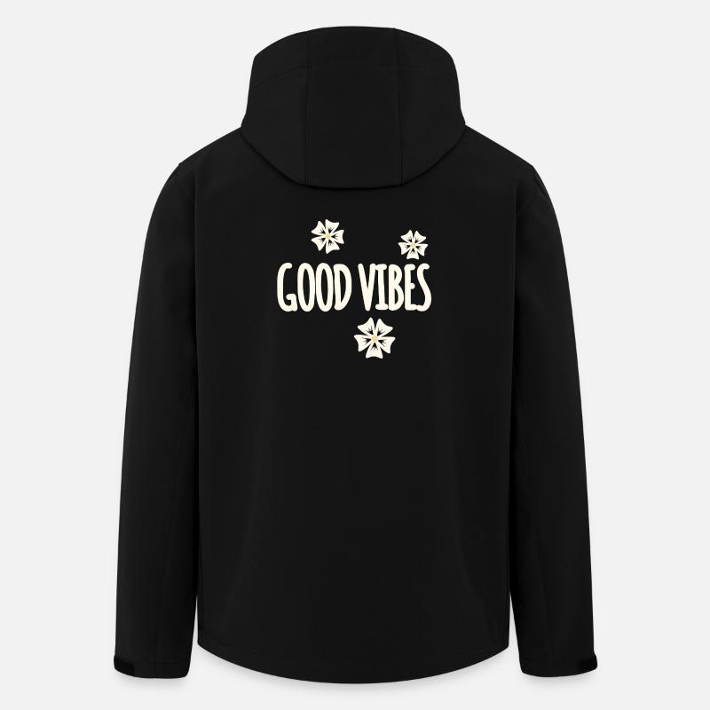 Blumen symbolisiert positive Vibes Design - Recycelte Männer Softshell-Jacke von Stanley/Stella - Schwarz