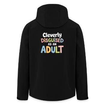 Clever getarntes Zitat-Design für Erwachsene - Recycelte Männer Softshell-Jacke von Stanley/Stella - Schwarz - Hinten - AI Model Male 185 light (185cm)