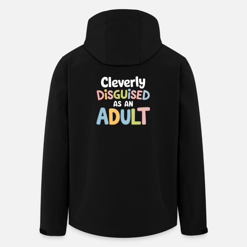 Clever getarntes Zitat-Design für Erwachsene - Recycelte Männer Softshell-Jacke von Stanley/Stella - Schwarz
