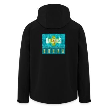 Île des Baléares Vibe Imprimer - Veste softshell homme en polyester recyclé Stanley/Stella - noir - Dos - AI Model Male 185 light (185cm)