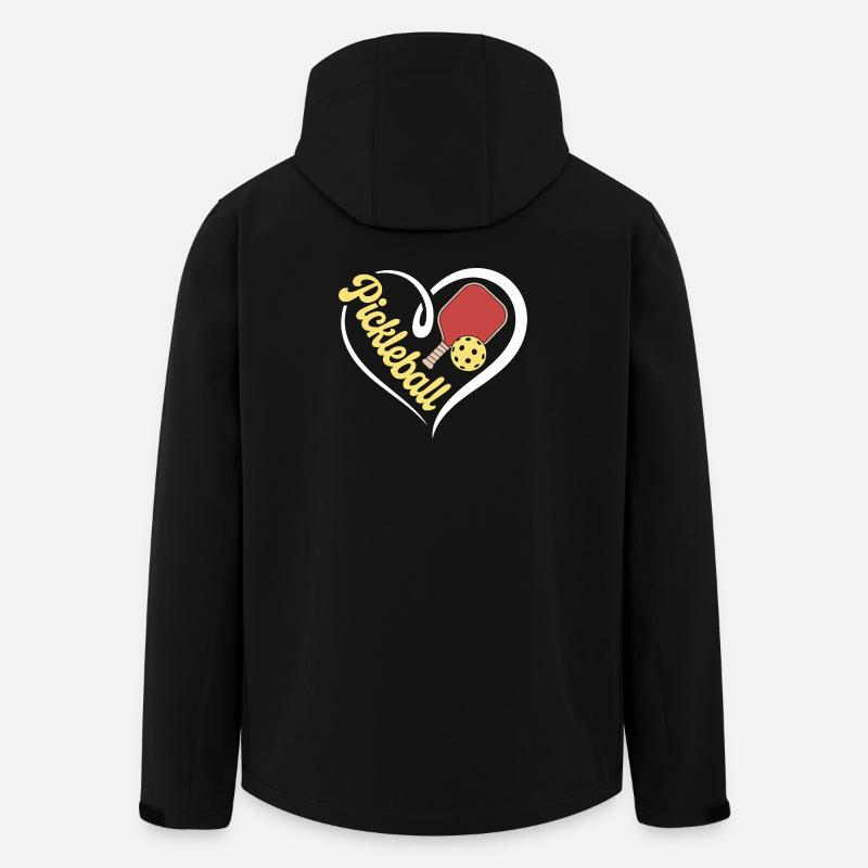 Herz Pickleball - Recycelte Männer Softshell-Jacke von Stanley/Stella - Schwarz