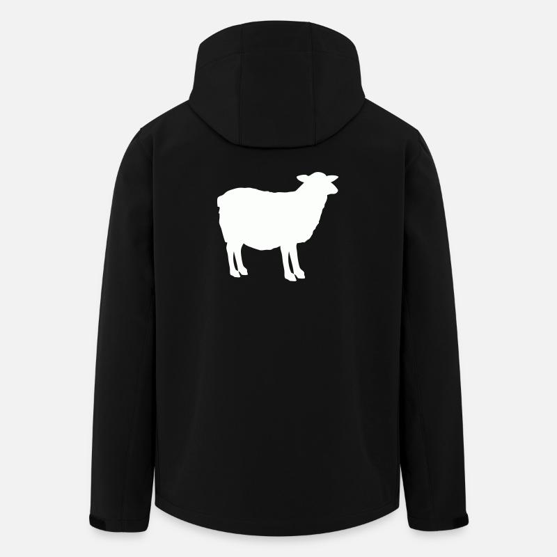 Silhouette de mouton - Veste softshell homme en polyester recyclé Stanley/Stella - noir