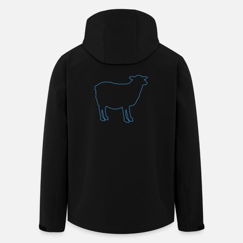 Sheep Silhouette - Men’s Recycled Softshell Jacket by Stanley/Stella - black