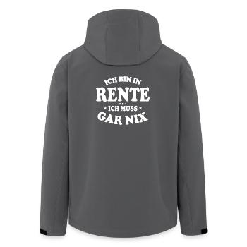 Pension Confident Saying - Men’s Recycled Softshell Jacket by Stanley/Stella - anthracite - Back - AI Model Male 185 light (185cm)