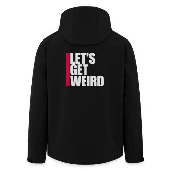 Let's Get Weird Lustiger Party Spruch für Feiern - Recycelte Männer Softshell-Jacke von Stanley/Stella - Schwarz - Hinten - AI Model Male 185 light (185cm)
