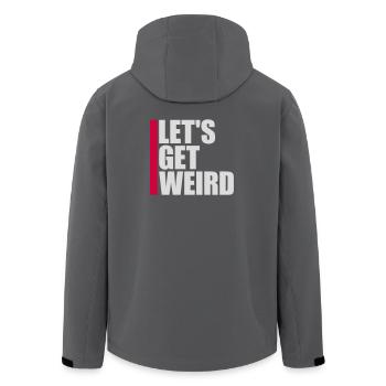 Let's Get Weird Lustiger Party Spruch für Feiern - Recycelte Männer Softshell-Jacke von Stanley/Stella - Anthrazit - Hinten - AI Model Male 185 light (185cm)
