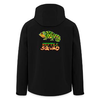 Reptile Squad Bunte Chamäleon-Kunst - Recycelte Männer Softshell-Jacke von Stanley/Stella - Schwarz - Hinten - AI Model Male 185 light (185cm)