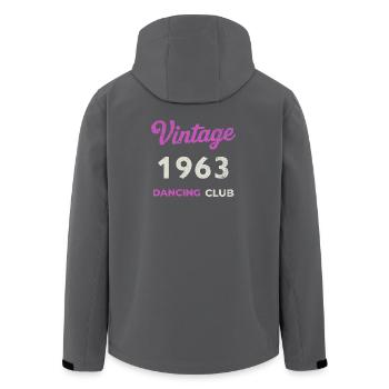 Vintage 1963 – Dancing Club Retro Geburtsjahr - Recycelte Männer Softshell-Jacke von Stanley/Stella - Schwarz - Hinten - AI Model Male 185 light (185cm)