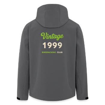Vintage 1999 – Bikepacking Club Retro Geburtsjahr - Recycelte Männer Softshell-Jacke von Stanley/Stella - Schwarz - Hinten - AI Model Male 185 light (185cm)