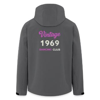Vintage 1969 – Dancing Club Retro Geburtsjahr - Recycelte Männer Softshell-Jacke von Stanley/Stella - Schwarz - Hinten - AI Model Male 185 light (185cm)