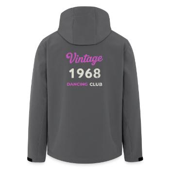 Vintage 1968 – Dancing Club Retro Birth Year - Men’s Recycled Softshell Jacket by Stanley/Stella - black - Back - AI Model Male 185 light (185cm)