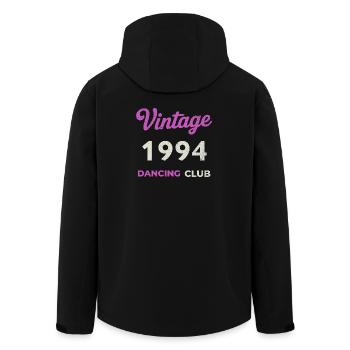 Vintage 1994 – Année de naissance rétro du Dancing Club - Veste softshell homme en polyester recyclé Stanley/Stella - noir - Dos - AI Model Male 185 light (185cm)