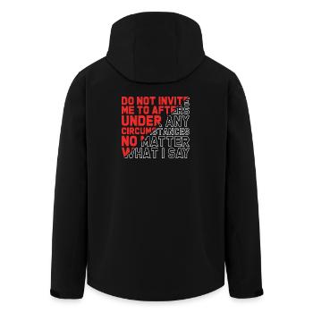 Do Not Invite Me To Afters Rave Party Festival - Recycelte Männer Softshell-Jacke von Stanley/Stella - Schwarz - Hinten - AI Model Male 185 light (185cm)