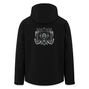 Mandala style eye with tentacle tendrils - Men’s Recycled Softshell Jacket by Stanley/Stella - black - Back - AI Model Male 185 light (185cm)