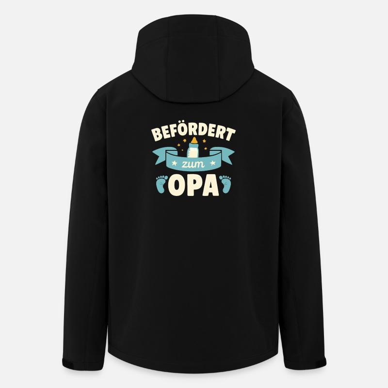 Befördert zum Opa - Recycelte Männer Softshell-Jacke von Stanley/Stella - Schwarz