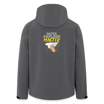 Funny Paper Airplane Master Graphic - Recycelte Männer Softshell-Jacke von Stanley/Stella - Schwarz - Hinten - AI Model Male 185 light (185cm)