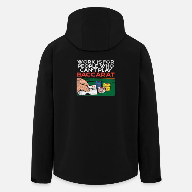Baccarat Player Casino Gambling Design - Men’s Recycled Softshell Jacket by Stanley/Stella - black
