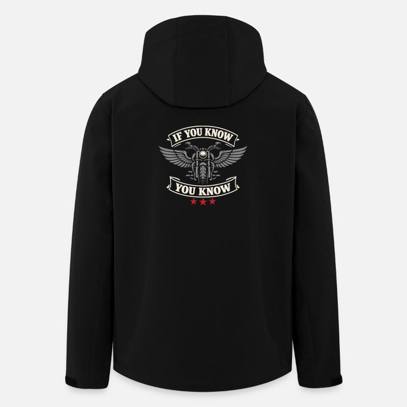 Pourquoi nous roulons à moto, - Veste softshell homme en polyester recyclé Stanley/Stella - noir