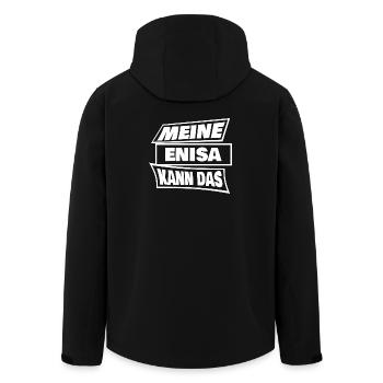 Enisa - Recycelte Männer Softshell-Jacke von Stanley/Stella - Schwarz - Hinten - AI Model Male 185 light (185cm)