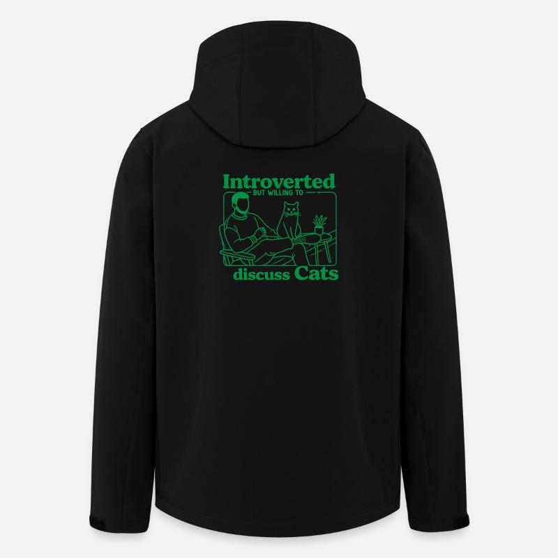 Introvertiert, aber bereit, mit Katzen zu plaudern - Recycelte Männer Softshell-Jacke von Stanley/Stella - Schwarz