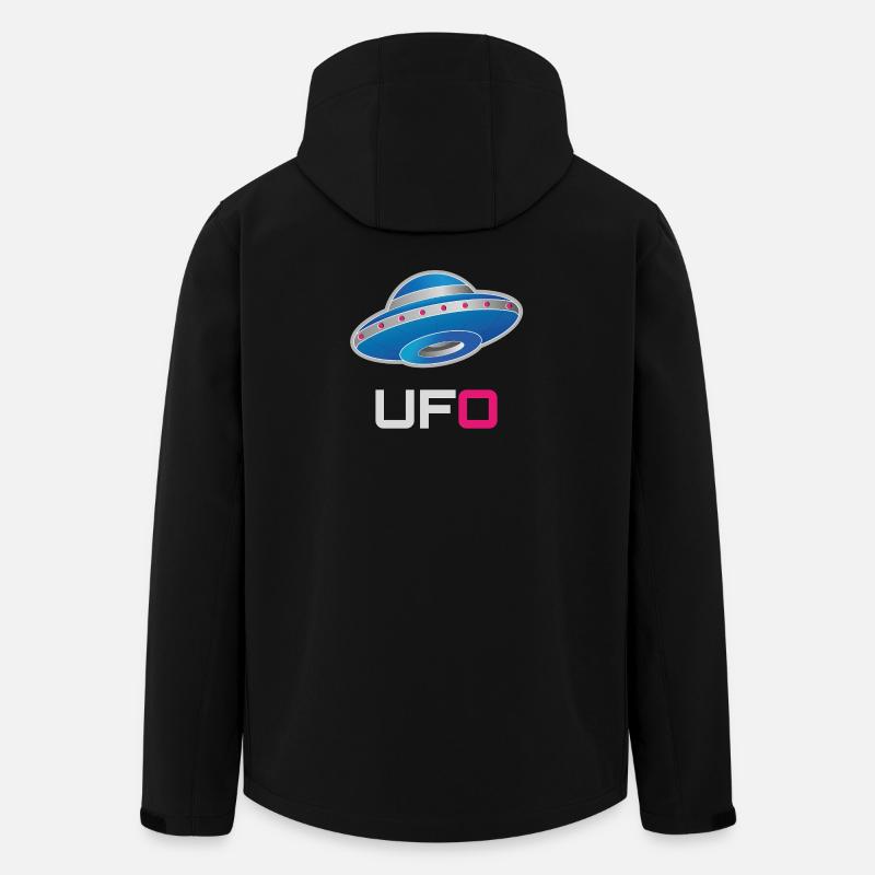 Futuristisches Neon-UFO - Recycelte Männer Softshell-Jacke von Stanley/Stella - Schwarz