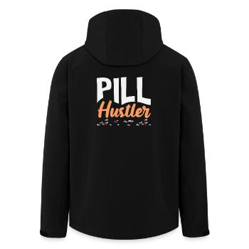Pill Hustler Pharmacist Pharmacy Technician - Men’s Recycled Softshell Jacket by Stanley/Stella - black - Back - AI Model Male 185 light (185cm)