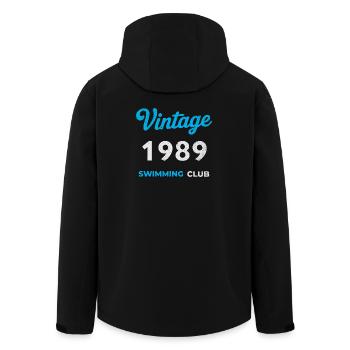 Vintage 1989 – Année de naissance rétro du club de natation - Veste softshell homme en polyester recyclé Stanley/Stella - noir - Dos - AI Model Male 185 light (185cm)