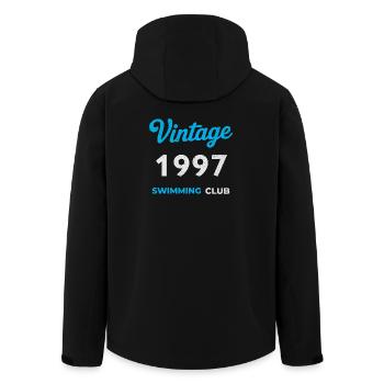 Millésime 1997 – Année de naissance rétro du club de natation - Veste softshell homme en polyester recyclé Stanley/Stella - noir - Dos - AI Model Male 185 light (185cm)