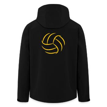 Idée cadeau pour un sport de balle de volley-ball - Veste softshell homme en polyester recyclé Stanley/Stella - noir - Dos - AI Model Male 185 light (185cm)
