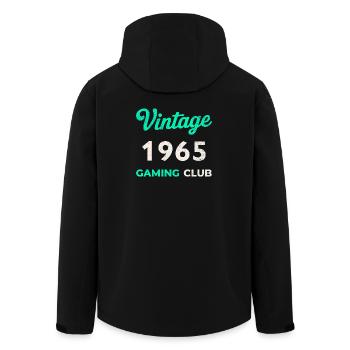 Vintage 1965 – Année de naissance rétro du Gaming Club - Veste softshell homme en polyester recyclé Stanley/Stella - noir - Dos - AI Model Male 185 light (185cm)