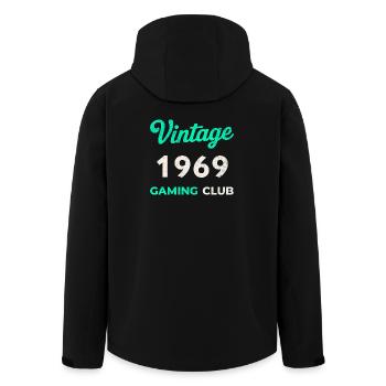 Vintage 1969 – Année de naissance rétro du Gaming Club - Veste softshell homme en polyester recyclé Stanley/Stella - noir - Dos - AI Model Male 185 light (185cm)