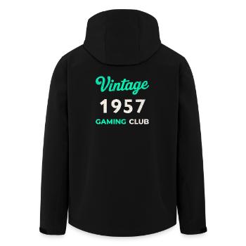 Vintage 1957 – Année de naissance rétro du Gaming Club - Veste softshell homme en polyester recyclé Stanley/Stella - noir - Dos - AI Model Male 185 light (185cm)