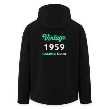 Vintage 1959 – Année de naissance rétro du Gaming Club - Veste softshell homme en polyester recyclé Stanley/Stella - noir - Dos - AI Model Male 185 light (185cm)