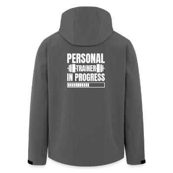 Powerlifting Bodybuilder Personal Trainer Progress - Men’s Recycled Softshell Jacket by Stanley/Stella - anthracite - Back - AI Model Male 185 light (185cm)