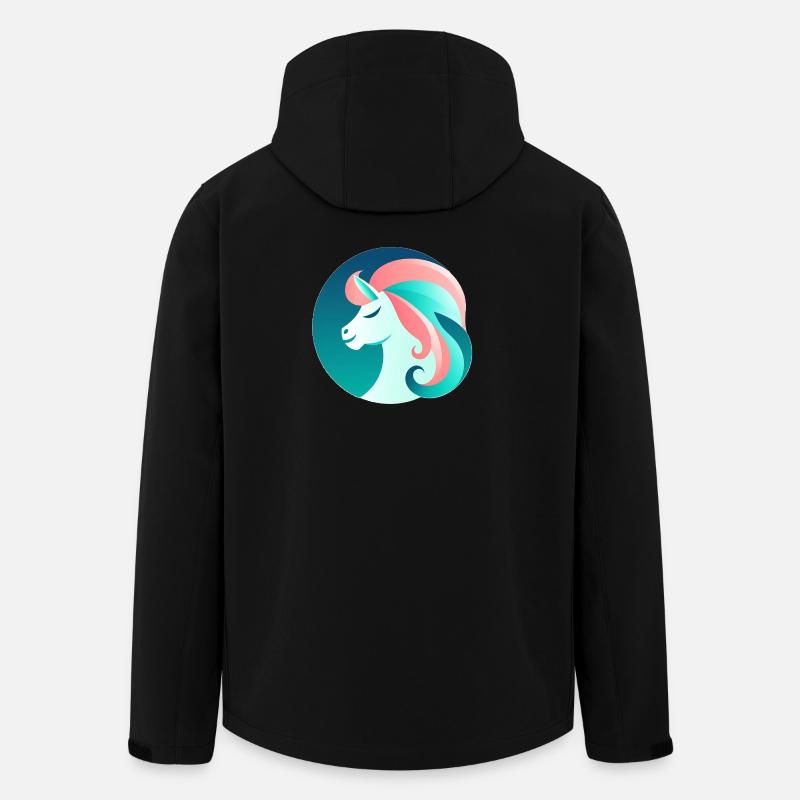Neon Einhorn Traumbild - Recycelte Männer Softshell-Jacke von Stanley/Stella - Schwarz