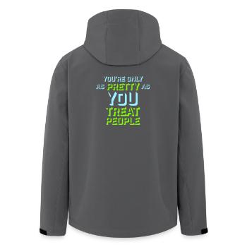 You're Only As Pretty As You Treat People Ehrlich - Recycelte Männer Softshell-Jacke von Stanley/Stella - Schwarz - Hinten - AI Model Male 185 light (185cm)