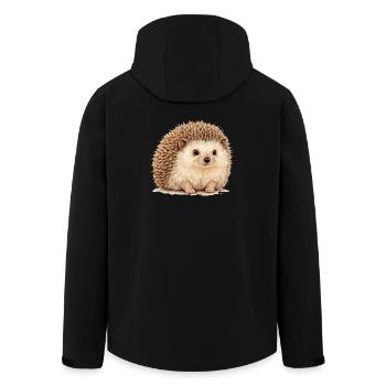 Hedgehog cuddly hero - Men’s Recycled Softshell Jacket by Stanley/Stella - black - Back - AI Model Male 185 light (185cm)
