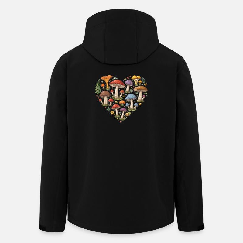 Mosaik Mushroom Heart Forest - Recycelte Männer Softshell-Jacke von Stanley/Stella - Schwarz