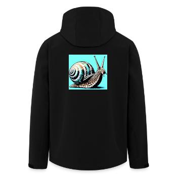 Snail - Men’s Recycled Softshell Jacket by Stanley/Stella - black - Back - AI Model Male 185 light (185cm)