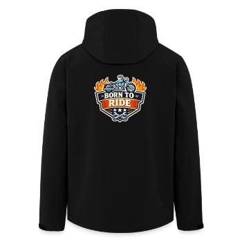 Logo de la moto BornToRide - Veste softshell homme en polyester recyclé Stanley/Stella - noir - Dos - AI Model Male 185 light (185cm)