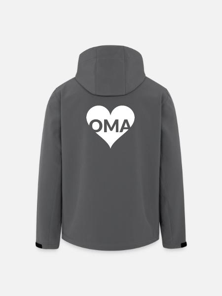 Grandma Heart Logo Love Design - Men’s Recycled Softshell Jacket by Stanley/Stella - black