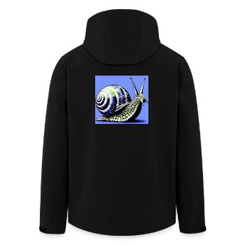 Snail - Men’s Recycled Softshell Jacket by Stanley/Stella - black - Back - AI Model Male 185 light (185cm)