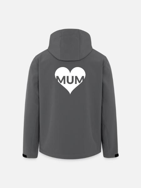 Heart with MUM lettering - Men’s Recycled Softshell Jacket by Stanley/Stella - black