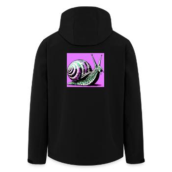 Snail - Men’s Recycled Softshell Jacket by Stanley/Stella - black - Back - AI Model Male 185 light (185cm)