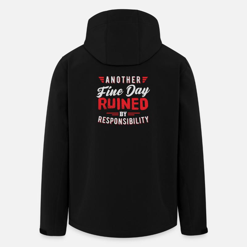 Another Fine Day Ruined Responsibility Design - Men’s Recycled Softshell Jacket by Stanley/Stella - black
