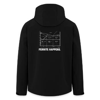 Eisen-Kohlenstoff-Diagramm Nerd Ferrit Stahl - Recycelte Männer Softshell-Jacke von Stanley/Stella - Schwarz - Hinten - AI Model Male 185 light (185cm)