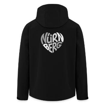 Nürnberg Herz Graffiti Typo - Recycelte Männer Softshell-Jacke von Stanley/Stella - Schwarz - Hinten - AI Model Male 185 light (185cm)