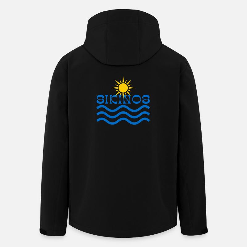 Sikonos-Sun Over Blue Waves  - Men’s Recycled Softshell Jacket by Stanley/Stella - black