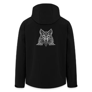 Nordischer Wolf Mandala - Wikinger Design - Recycelte Männer Softshell-Jacke von Stanley/Stella - Schwarz - Hinten - AI Model Male 185 light (185cm)